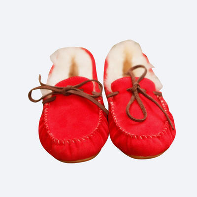 best factory price for sheepskin moccasins for women